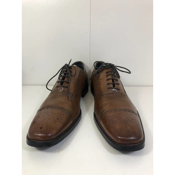 Gordan Rush Leather Percy Oxford Wing Tip Dress Shoes Brown Men\'s US 10.5 main image 4